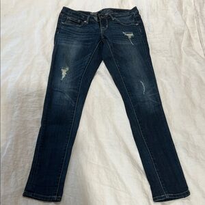 Low-rise Dark Blue Skinny Jeans